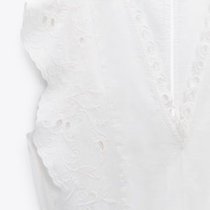 Openwork Embroidered Jumpsuit with Bow